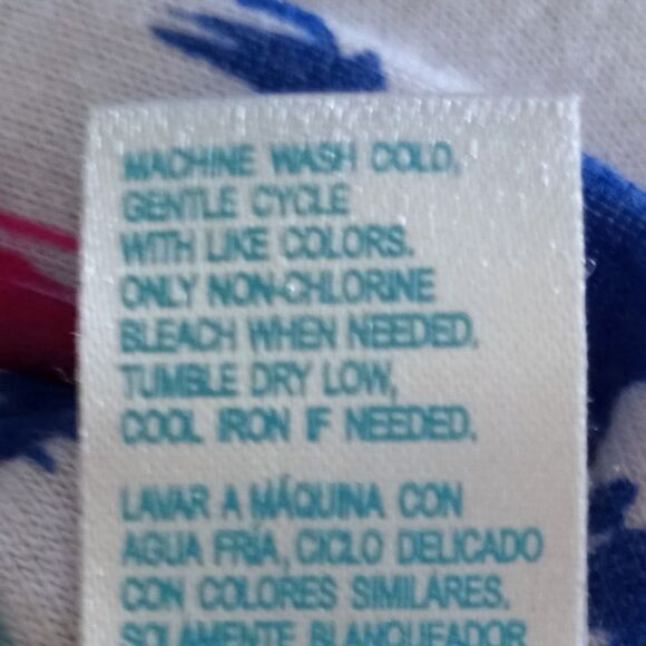JUST ME TURQUOISE PINK, ORANGE, WHITE, & BLUE MAXI DRESS SZ.S EUC - Picture 9 of 9